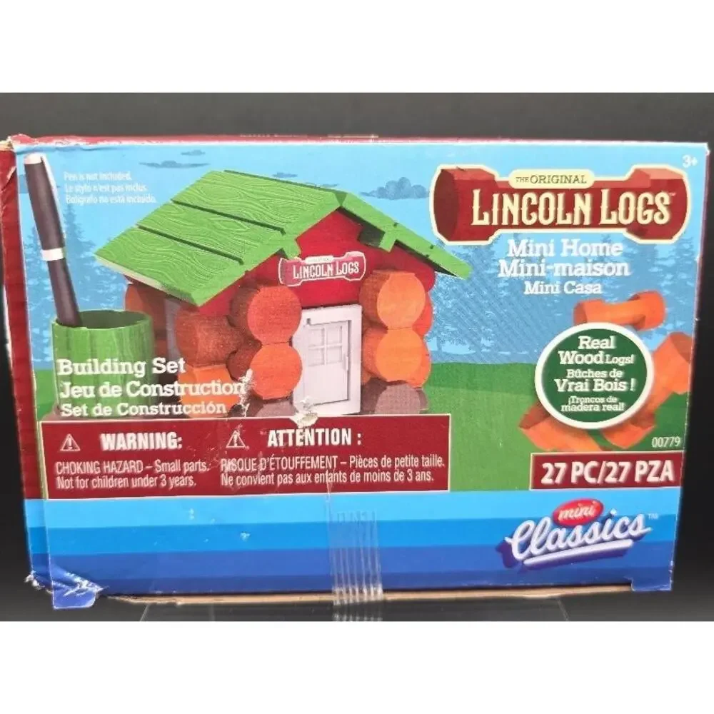 The Original Lincoln Logs Mini Building Set Classic Retro mini Home Collectible